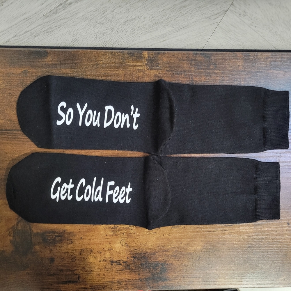 Black Novelty Wedding Socks